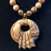 Gorgeous Picture Jasper Wishing Stone Necklace with Earrings