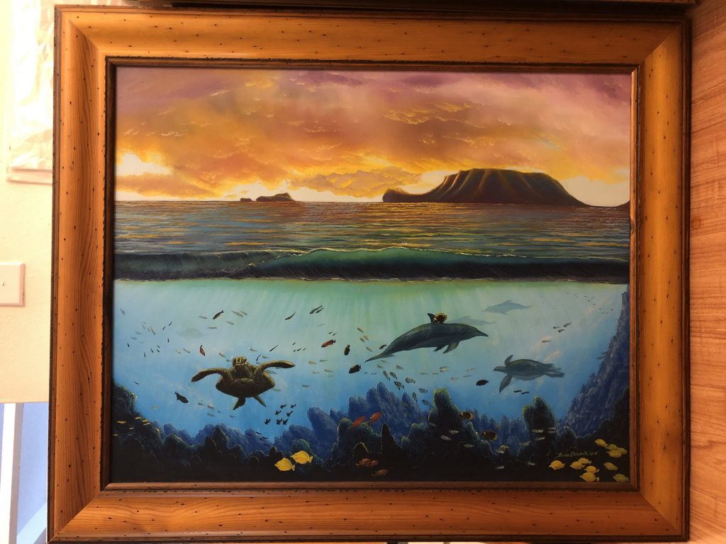 Turtle Islands above n below Painting by Susan Elizabeth Wolding