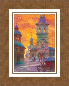 Sunrise Over Bell Tower by Anatole Krasnyansky