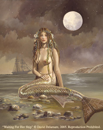 Waiting For Her Ship by David Delamare