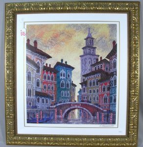 Venice Yellow Sunset by Anatole Krasnyansky