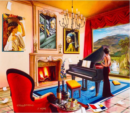 Lady In Red by Orlando Quevedo