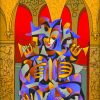 Gold with Red Arches by Anatole Krasnyansky